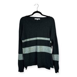 THE CASHMERE PROJECT Sweater Striped Size Medium Wide Neck Winter Warm